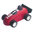 Rennauto mit Rückzugmotor; Holz; rot