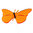 Lichtfänger "Schmetterling"; Acryl, orange tr.